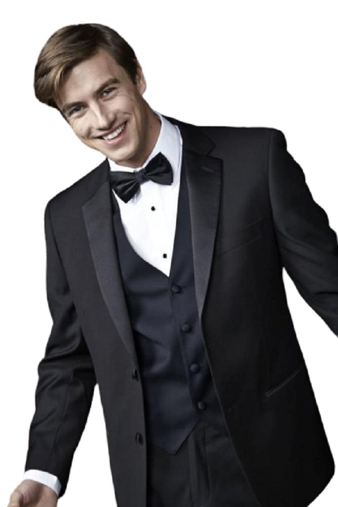Barcelona Black Tuxedo Jacket Notch Lapel Separates Premium Rental Quality