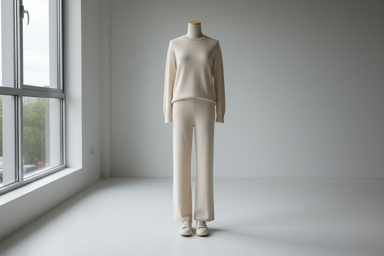Before - Cream Knit Flat Lay