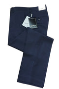 Bradley Midnight Navy Luxury Wool Blend Plain Front Suit Pants Unhemmed