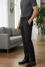 Ethan Black Super 150s Luxury Viscose Blend Tuxedo Pants Mens Rental